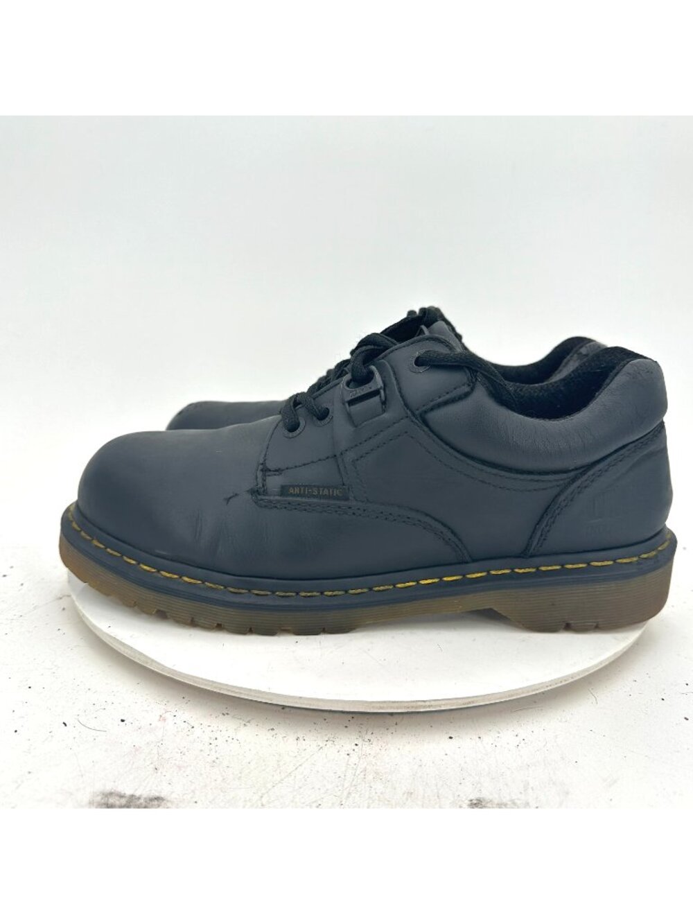 Dr. Martens Men Size 10 Black Leather Steel Toe Safety Industrial Work Boot